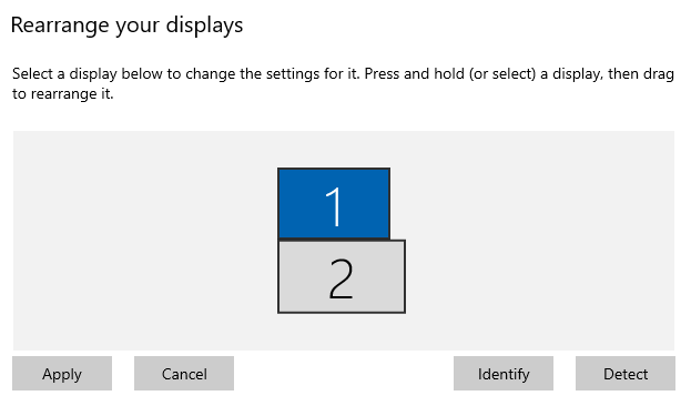 Display Settings Vertical