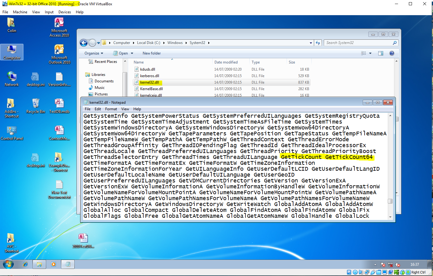 Win7 kernel32.dll