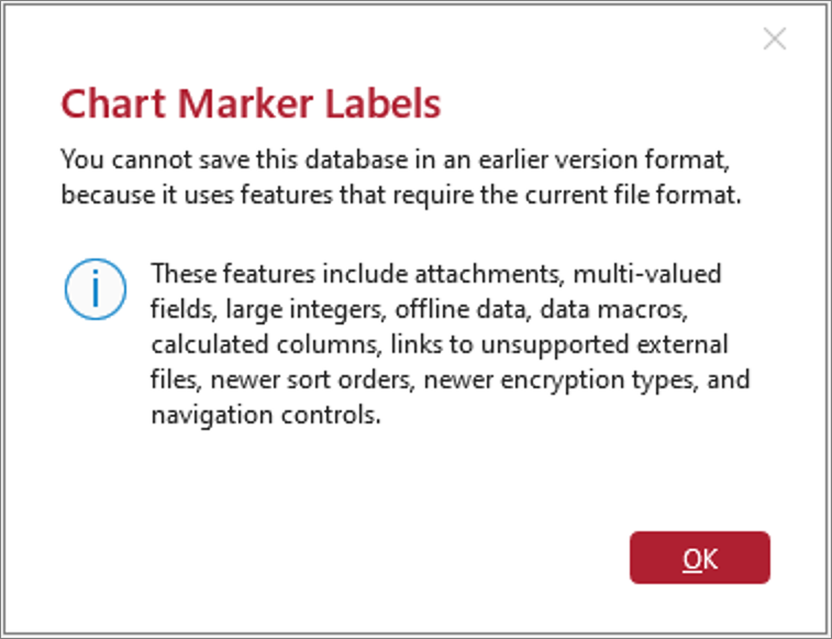 New Features not in MDB files