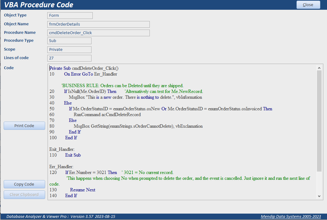 VBA Code