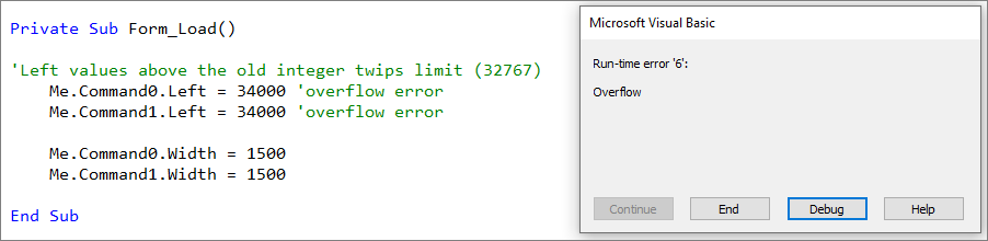 Overflow Error