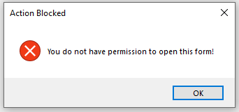 No Permission Message