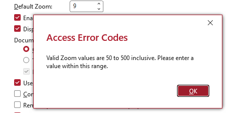 Default Zoom Bug