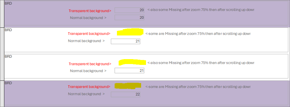 Disappearing Textbox Zoom Out Scroll