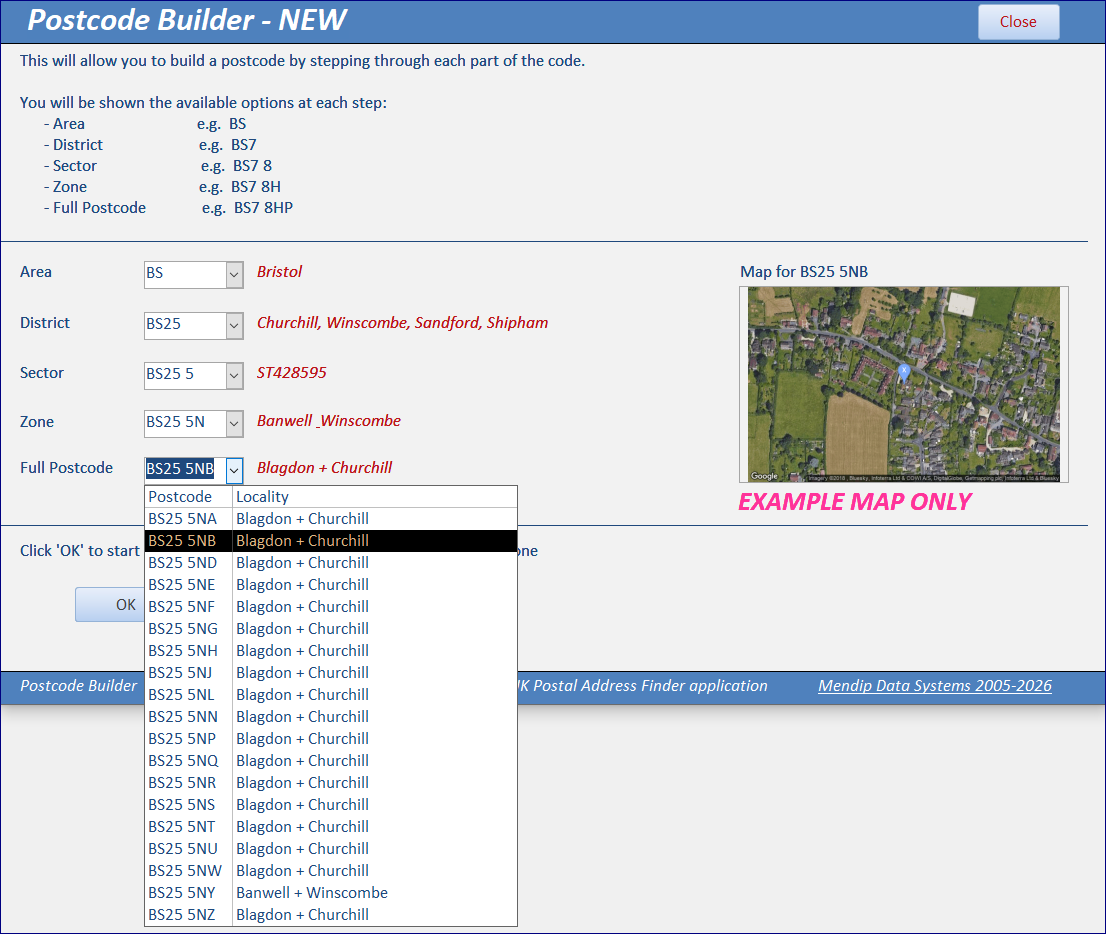 Postcode Builder