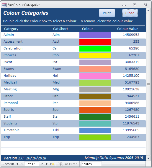 ColourCategories