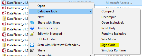 Right Click Context Menu