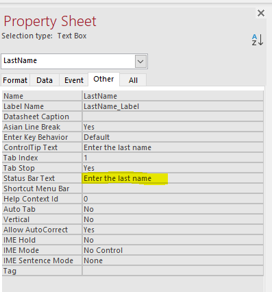 StatusBarProperty