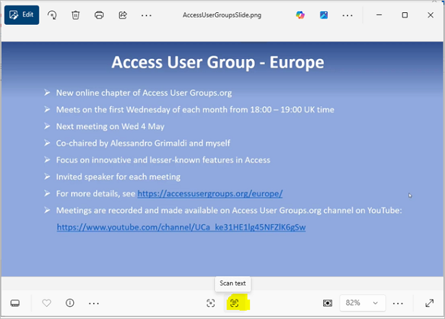 Access User Groups Slide