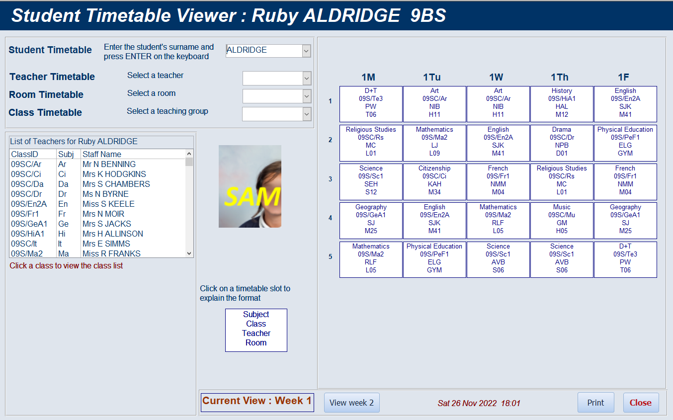 StudentTimetableViewer