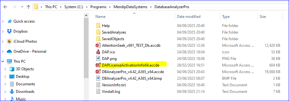 DAP Program Folder