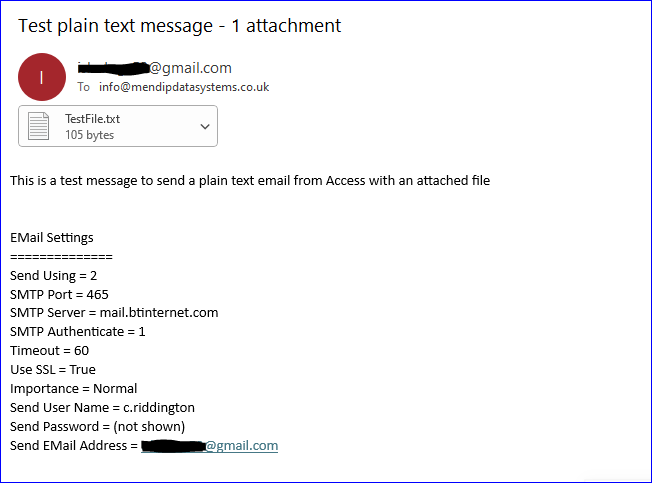 Plain Msg + Settings