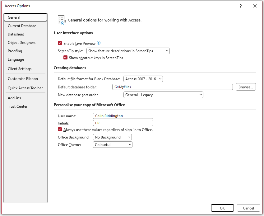 Access Options