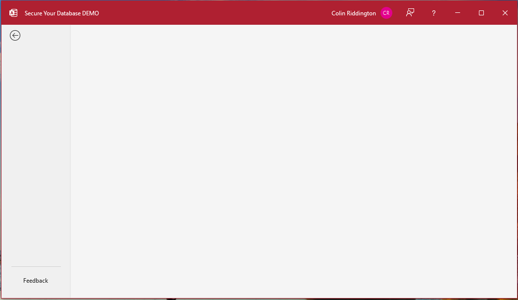 Simple File Backstage View