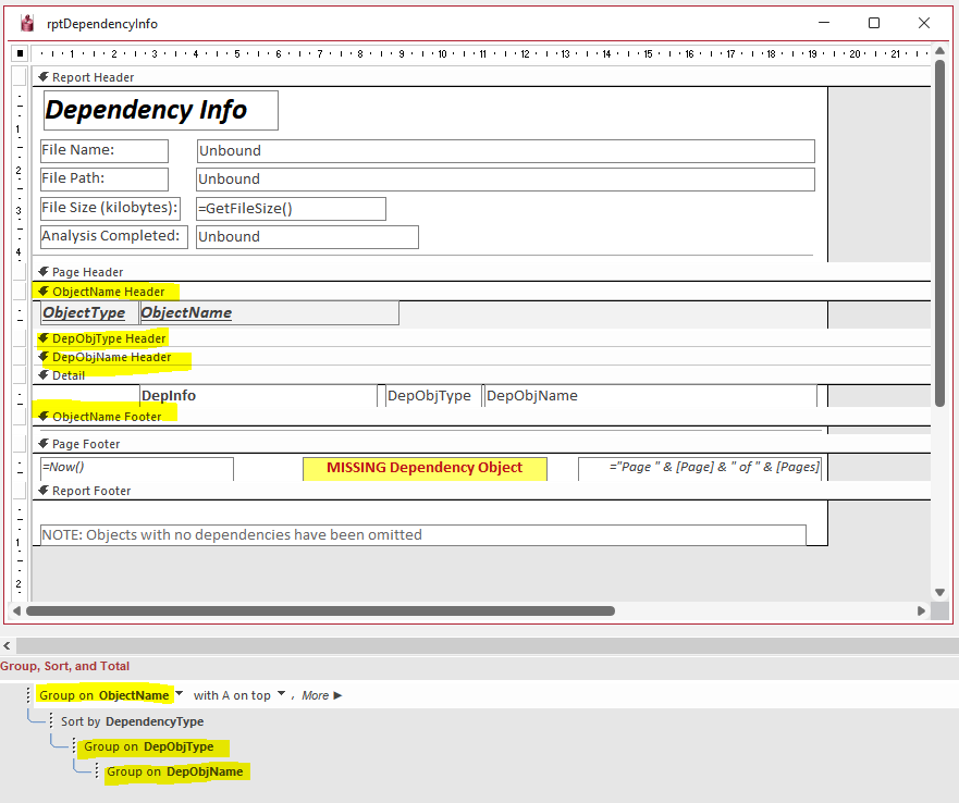 DependencyReportDesign