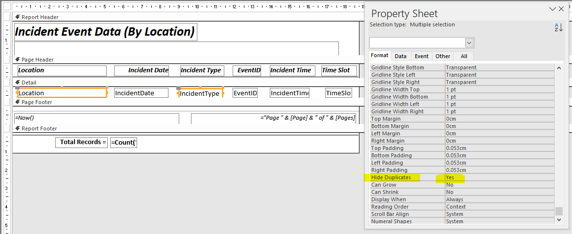 HideDuplicatesProperty