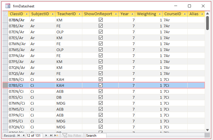 Datasheet Form