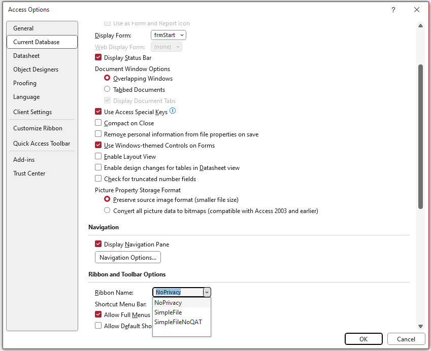 NoPrivacyRibbonOption