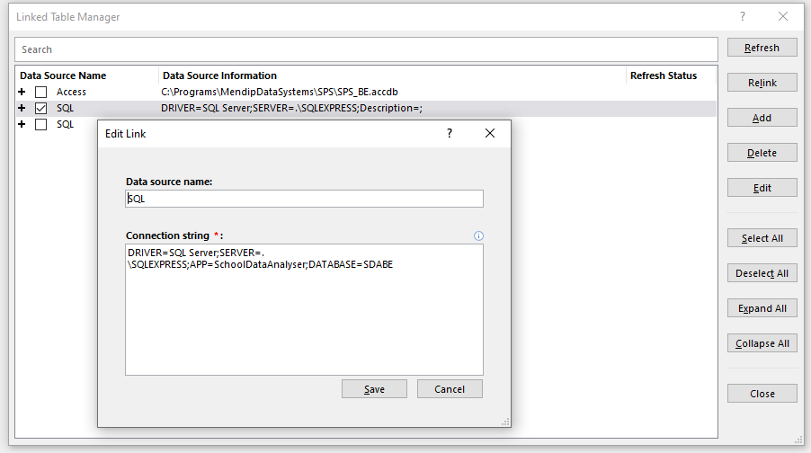 Linked SQL - PWD hidden