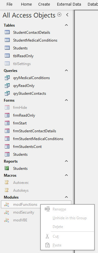 ModuleContextMenu