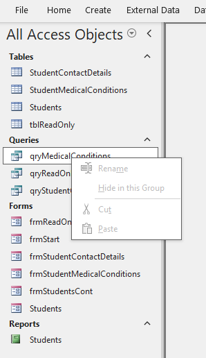 QueryContextMenu