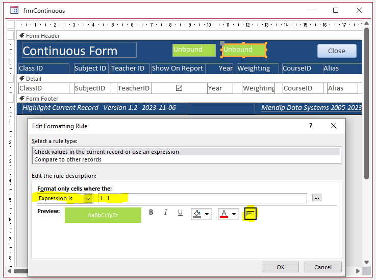 Conditional Format