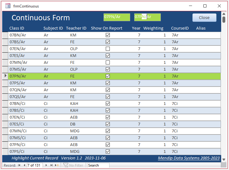 Modified Form