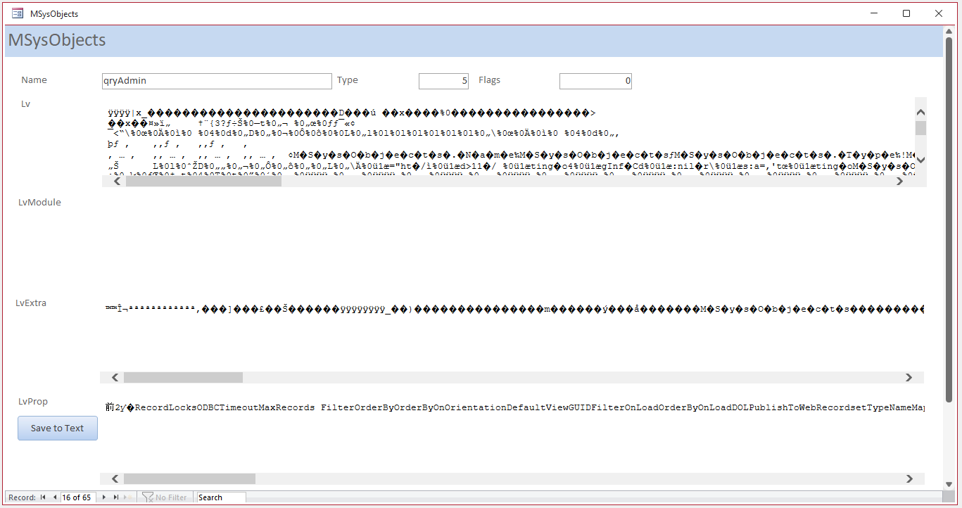 Query Lv Fields