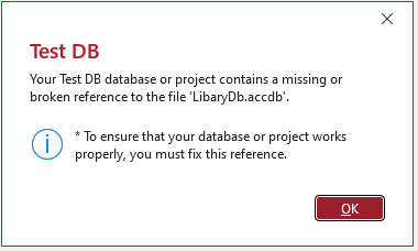 Broken Reference Message