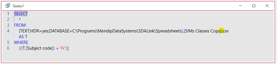 External Text Query Changed