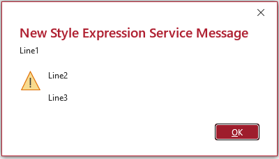 New Style Multi Line Message