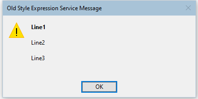 Old Style Multi Line Message