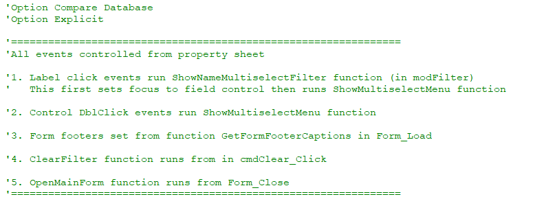 Multiselect Filter Label Name Comments
