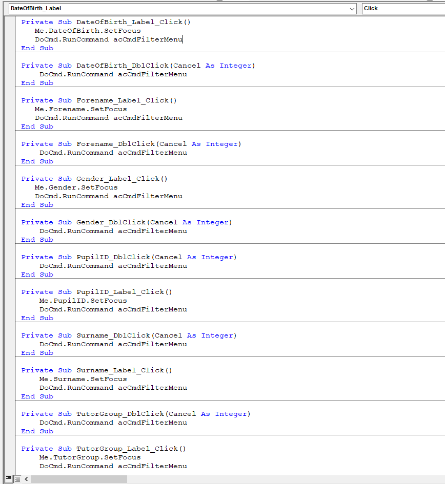 Repeated Code