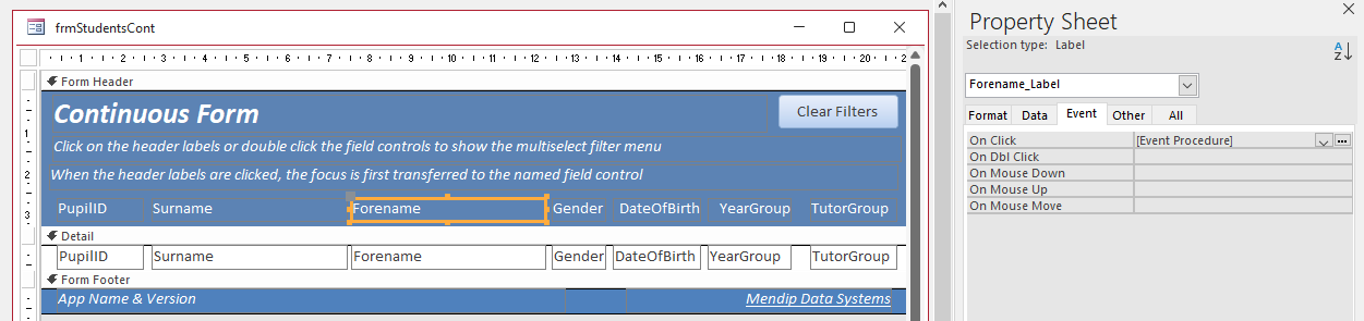 Unassociated Label Events