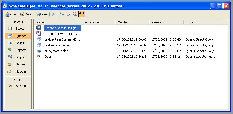 DatabaseWindow2003Details