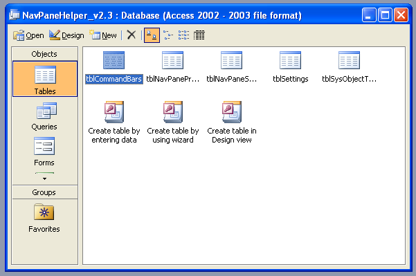 DatabaseWindow2003LargeIcons