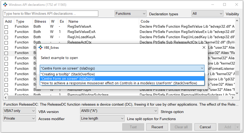 Select API Example