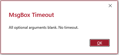 Default No Timeout