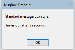 Standard Message + Timeout