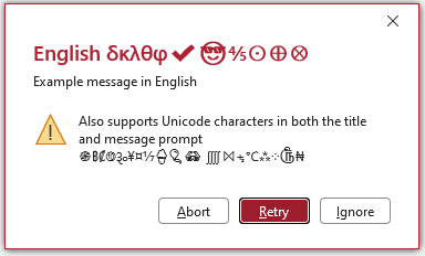 Unicode Message - English