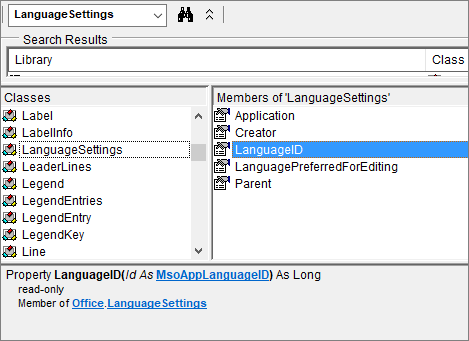 Language Settings