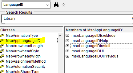 msoAppLanguageID