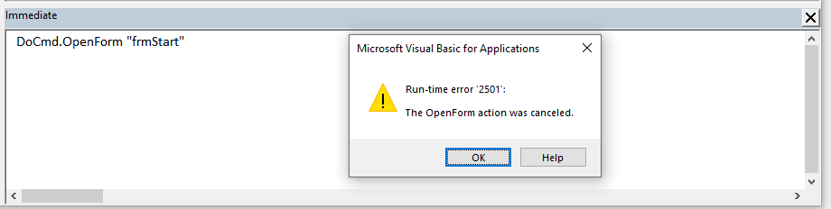 /Error 2501