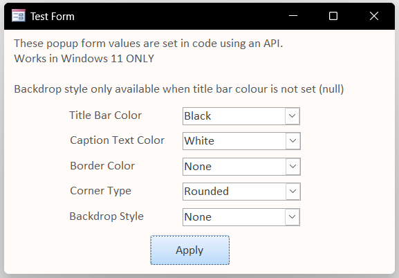Black title bar, white caption text, no border, rounded corners