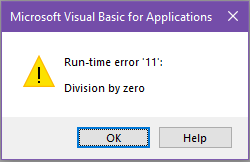 Error Message with Purple Title Bar