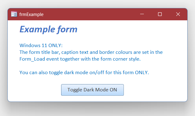 Example Form