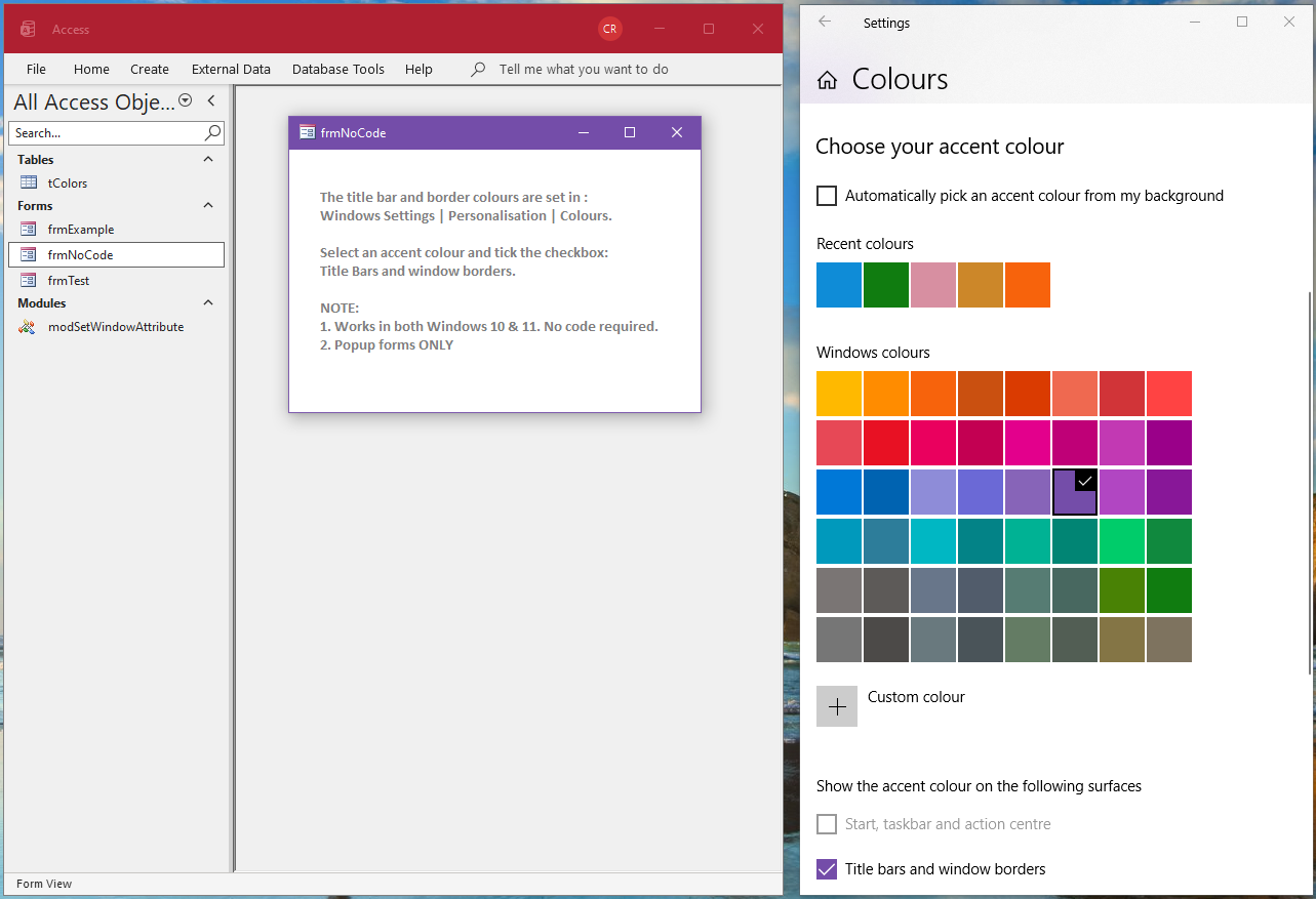 Popup Form Purple