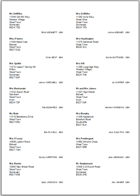 ExampleAddressReport