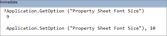 Get Set Option Code